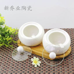 潮州新喬業(yè)陶瓷廠直銷 時(shí)尚陶瓷調(diào)味罐兩件套，打造高品質(zhì)廚房生活